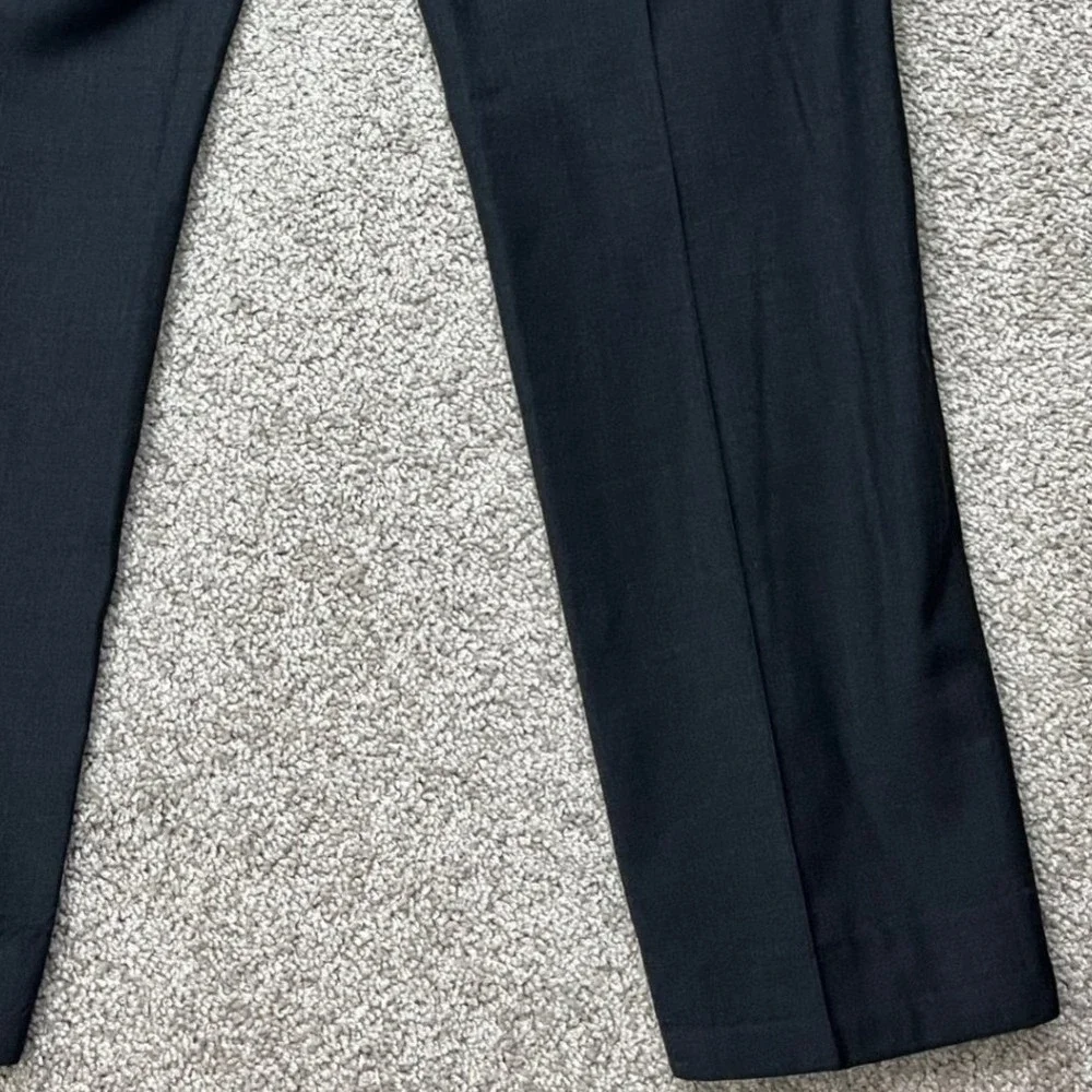 Charles Tyrwhitt Dress Pants Men 40U Charcoal Gray Straight Leg Wool Flat Front